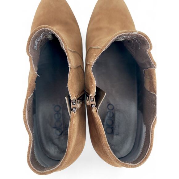ABEO Felicity Brown Suede Ankle Booties Womens Size 9 N Orthotic Support Comfort - Picture 5 of 7